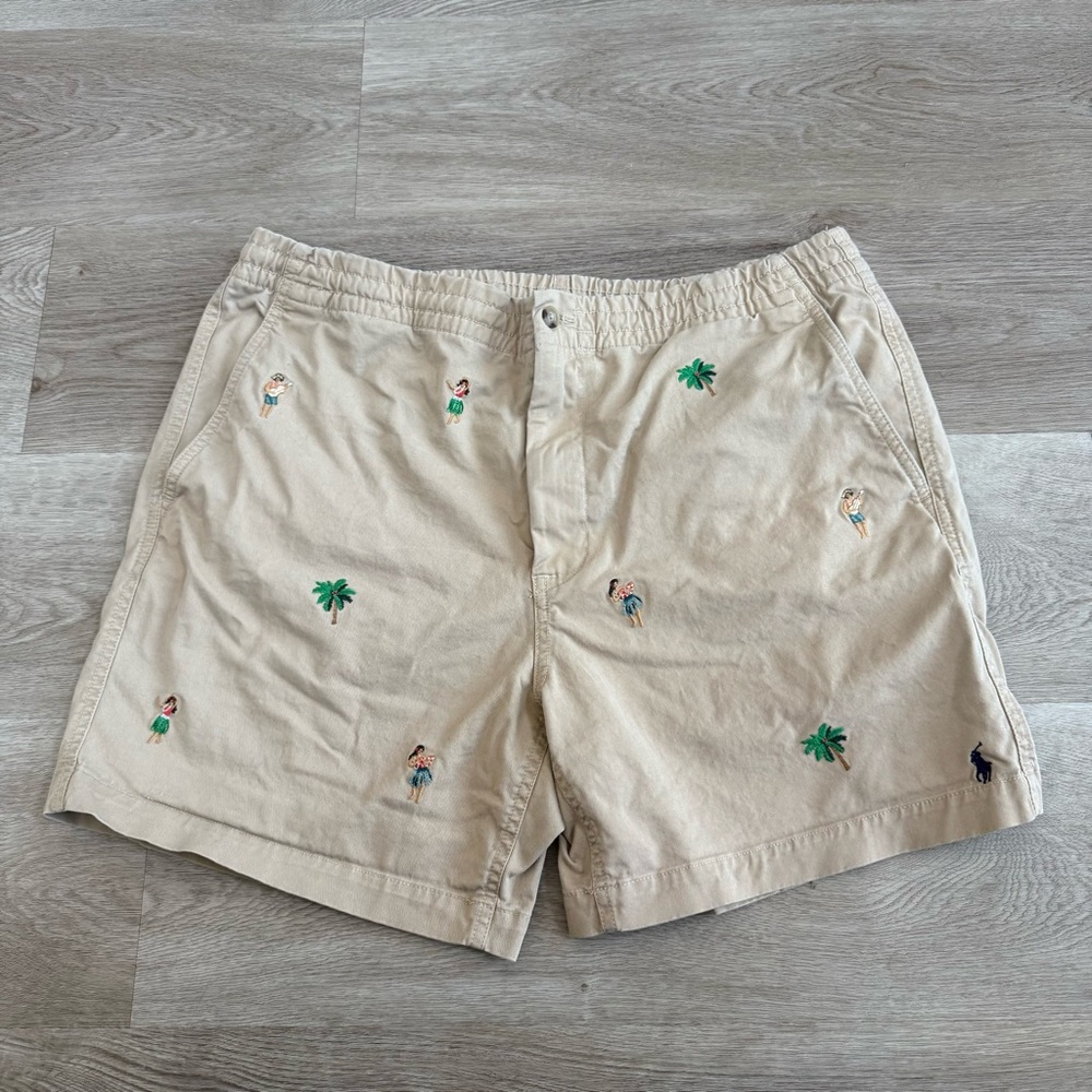 Polo by Ralph Lauren Tan Embroidered Men Shorts